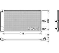 Denso Condensatore climatizzazione DCN33014 R 134a per Volvo XC90 II (256) 2014-2018