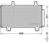 Condensatore radiatore climatizzazione R 134a DCN40028 DENSO per HONDA