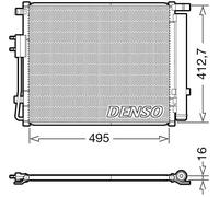 Condensatore, impianto di climatizzazione DENSO DCN41012