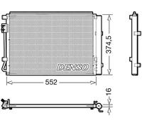 Condensatore radiatore climatizzazione R 134a DCN41017 DENSO per HYUNDAI