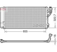 Condensatore radiatore climatizzazione R 134a DCN43011 DENSO per KIA OPTIMA