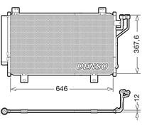 Condensatore radiatore climatizzazione R 134a DCN44012 DENSO per MAZDA 3