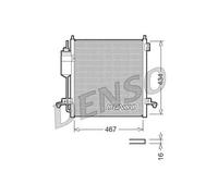 Condensatore radiatore climatizzazione R 134a DCN45001 DENSO per MITSUBISHI