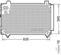 Condensatore radiatore climatizzazione R 134a DCN50044 DENSO per TOYOTA AVENSIS