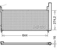 Condensatore radiatore climatizzazione R 134a DCN50116 DENSO per TOYOTA