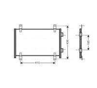 Condensatore radiatore climatizzazione R 134a FTA5302 AVA QUALITY COOLING