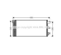 Condensatore Radiatore Aria Condizionata Fiat Panda dal 2006 (Staffa Lunga)