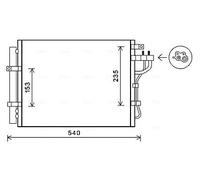 Condensatore radiatore climatizzazione R 134a KA5188D AVA QUALITY COOLING
