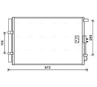 Condensatore radiatore climatizzazione R 134a KA5229D AVA QUALITY COOLING