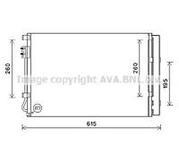 Condensatore radiatore climatizzazione R 134a KAA5280D AVA QUALITY COOLING