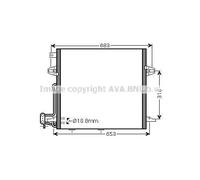 AVA Quality Cooling Condensatore climatizzatore MS5406D per Mercedes-Benz Classe M ML 320 CDI
