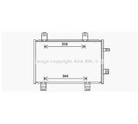 AVA Quality Cooling Condensatore aria condizionata MZ5284 per Mazda CX-3 (DK) 547x347x12