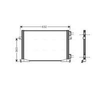Condensatore radiatore climatizzazione R 134a RTA5400 AVA QUALITY COOLING