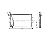 Condensatore radiatore climatizzazione R 134a SB5056 AVA QUALITY COOLING