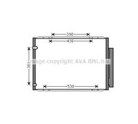 Condensatore radiatore climatizzazione R 134a TO5573D AVA QUALITY COOLING