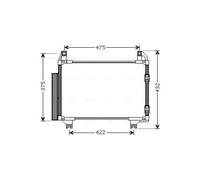 Condensatore radiatore climatizzazione R 134a TOA5404D AVA QUALITY COOLING