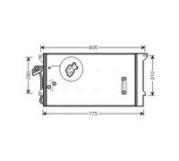 Condensatore, impianto di climatizzazione AVA COOLING VNA5244D AVA