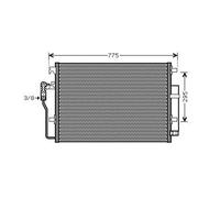 Condensatore radiatore climatizzazione R 134a VNA5277D AVA QUALITY COOLING