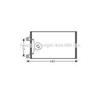 Condensatore radiatore climatizzazione RTA5444 AVA QUALITY COOLING per RENAULT