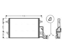 Condensatore radiatore climatizzazione VN5189 AVA QUALITY COOLING per VW SKODA