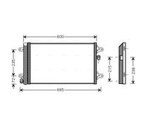 AVA Quality Cooling Condensatore climatizzazione VNA5183D per FORD, SEAT, VW