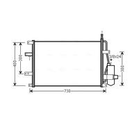 Condensatore radiatore climatizzazione VO5107D AVA QUALITY COOLING per VOLVO