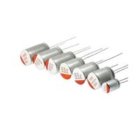 Condensatore solido polimerico 6,3 V 10 V 16 V 25 V 35 V 50 V 100 V 4,7 uF 10 uF 22 uF 33 uF 47 uF 68 uF 100 uF 220 uF 270 uF 330 uF 470 uF 1000 uF 2200 uF(16V 100uF 5x7)