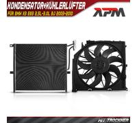 Condensatore + Ventola Del Radiatore per BMW X3 E83 2.5L-3.0L Bj 2003-2010