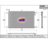 Condensatore VW GOLF VII 5G1,BQ1,BE1,BE2 1.4 TGI CNG 81kw 13-