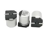 Condensatori 100 pezzi Condensatore elettrolitico SMD ad alta frequenza a bassa resistenza for piccoli volumi 100UF50V 6.3 * 7.7 Accumulo di energia del robot Componente
