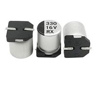 Condensatori 100 pezzi Condensatore elettrolitico SMD ad alta frequenza a bassa resistenza for piccolo volume 330UF16V 6.3 * 7.7 Mini condensatore elettrolitico SMD Componente