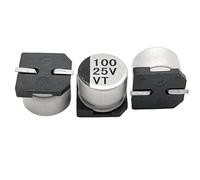 Condensatori 100 pezzi Condensatore elettrolitico SMD di piccole dimensioni SMD100UF25V6.3 * 5.4/Contatore intelligente/Alimentatore/Faro di illuminazione Componente