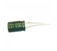 Condensatori 100pcs 2200UF 6.3V 6.3V2200UF 105 Condensatore elettrolitico radiale centigradi 10 * 20mm Elementi di accumulo di energia