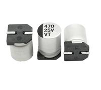 Condensatori 100pcs 470UF25V10X10.5 Multimedia Speaker Condensatore SMD Alluminio Condensatore elettrolitico Scheda di Controllo Condensatore Componente Condensatore