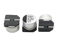 Condensatori 100pcs SMD Condensatore elettrolitico 330UF6.3V6.3 * 7.7 Componente di Alimentazione di Emergenza Esterna