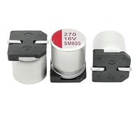 Condensatori 100pcs SMD Condensatore Solido 270UF16V8*10.5/6.3 * 9 Scheda di Controllo Alimentazione HDM Adattatore Condensatore Componente