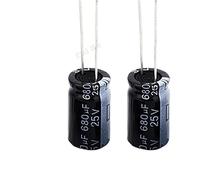 Condensatori 20PCS 680UF 25V Condensatore elettrolitico 25V 680UF Dimensioni 10 * 17mm 25 V / 680 UF Componenti condensatore elettrolitico in alluminio Componente