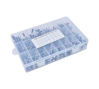 Condensatori 500 Pz/lotto 0.1UF-1000UF 24Valori Condensatori Elettrolitici in Alluminio 16-50V Mix Condensatore Elettrolitico Kit Assortiti e Scatola di Immagazzinaggio Dispositivi elettronici