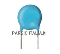 Condensatori ceramici 10000pF (103) 250Vac rad. disco D=15mm X1/Y2 ( = 25 PEZZI)