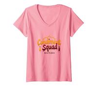 Condiment Squad: spalmatori di Sapore di Ketchup e Senape Maglietta con Collo a V, Donna, Rosa, L