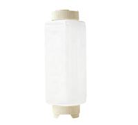 Condimento Squeeze Bottles - Refillable Leakproof Inverted Squirt Container | Thick Ketchup Syrup Honey Salad Dressing Sauce Bottles with Easy Dispensing Tip for Cooking Baking Home, 720ml White Black