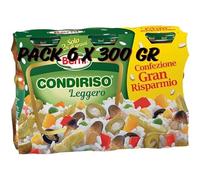CondiRiso Leggero °° Solo 2% di Grassi, Pack 6 Barattoli di Vetro da 300 G