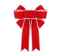 Condisci con il nostro splendido set di due decorazioni natalizie a nastro oggi (rosso-L)