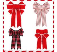 Condisci con il nostro splendido set di due ornamenti natalizi a nastro oggi (rosa-L)