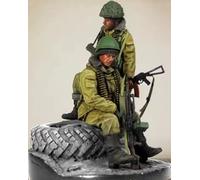 Condividi 1/35 Resina Modellino Kit 2 Moderni soldati russi Fanteria Guerra Unpa