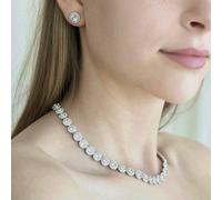 Condividi Collana Tennis Angelica Argento con Cristalli Swarovski Elements