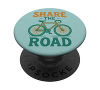 Condividi il design della bicicletta da strada con messaggio di sicurezza PopSockets PopGrip Adesivo