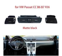 Condizionamento della Griglia di Uscita / Adatto for VW Passat CC B6 B7 R36 3AD 819 728A 701A 702A Auto LHD Cromato Vernice for Pianoforte Cruscotto Bocchetta di Uscita Aria Condizionata(Matte black 3