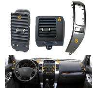 Condizionamento della Griglia di Uscita Car Air Conditioner Outlet A/C Air Conditioning Vents Plate Frame Panel/Fit For Toyota Land Cruiser Prado 120 / Fit for Lexus GX470 2003-2009(C-Right)