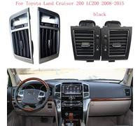 Condizionata/Adatto for Toyota Land Cruiser 200 LC200 2008 2009 2010-2015 Griglia Auto A/C Presa Aria Condizionata Griglia Air Fresh(4PCS-black-silver)